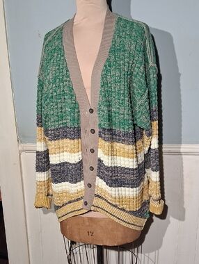 BDG Oversized Striped Cardigan Medium